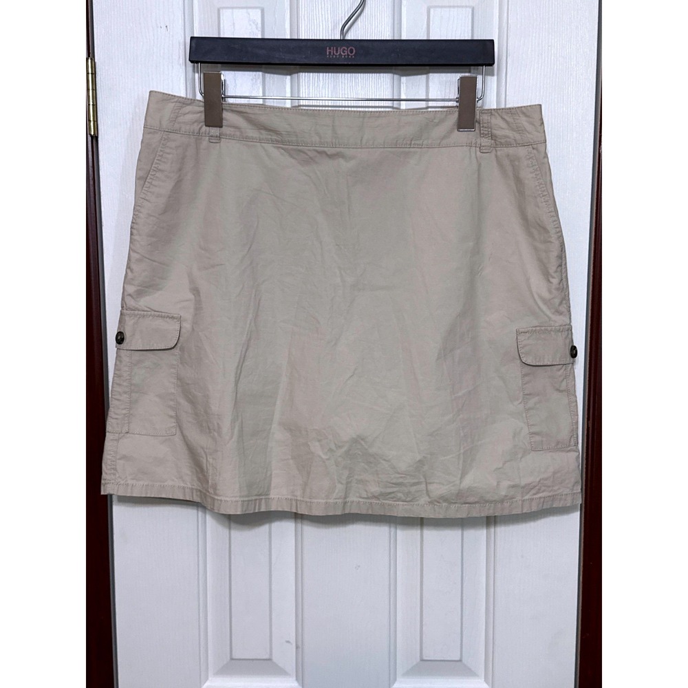 Dockers Women's Beige Cargo Skort Size 16 Casual‎ Outdoor Utility